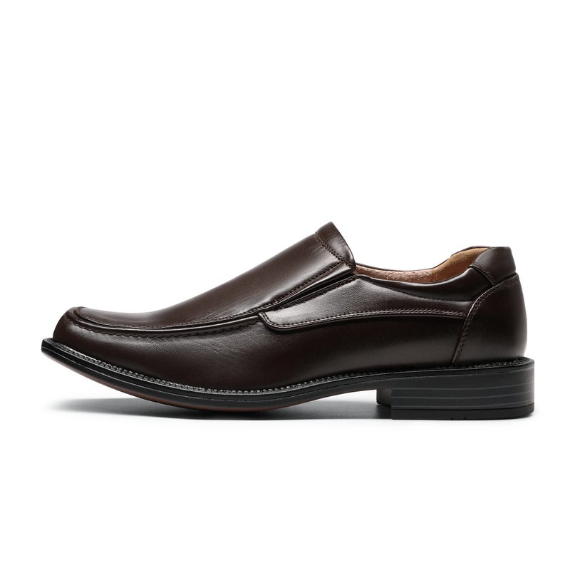 Bruno Marc Men's Goldman-02 Slip on Leather Lined Square Toe Dress Loafers Shoes for Casual Weekend Formal Work,Size 10.5,Dark/Brown,GOLDMAN-02 - Image 2